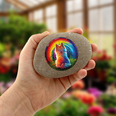 Rainbow Pomeranian Pebble